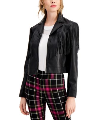 macy's bar iii leather jacket