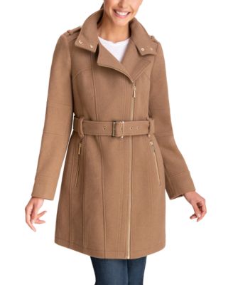 mk asymmetrical belted coat