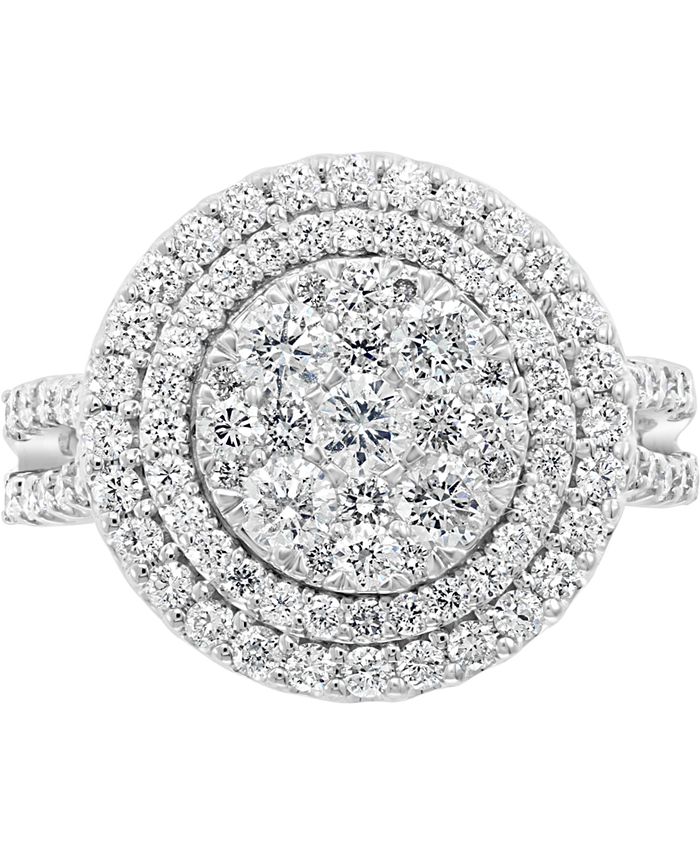 EFFY Collection EFFY® Diamond Halo Cluster Engagement Ring (1-7/8 ct. t ...