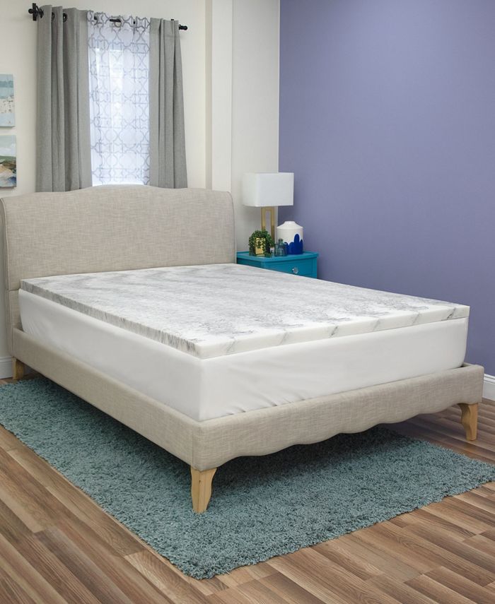 SensorPEDIC 2" Charcoal Infused Memory Foam Mattress Topper, Twin XL