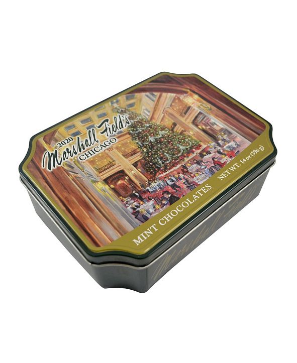 Frango Chocolates Marshall Field's Holiday Walnut Room Tin Wrapped Milk