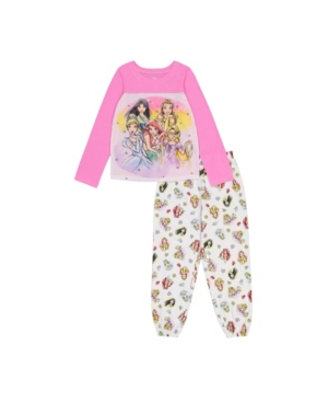 image of Ame Disney Princess Little and Big Girls 2-Piece Pajama Set