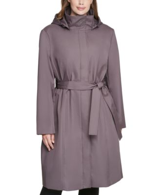 belted raincoat