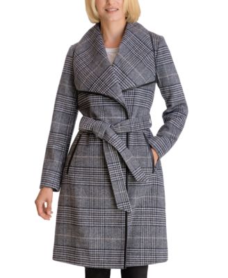 bcbg belted wrap coat