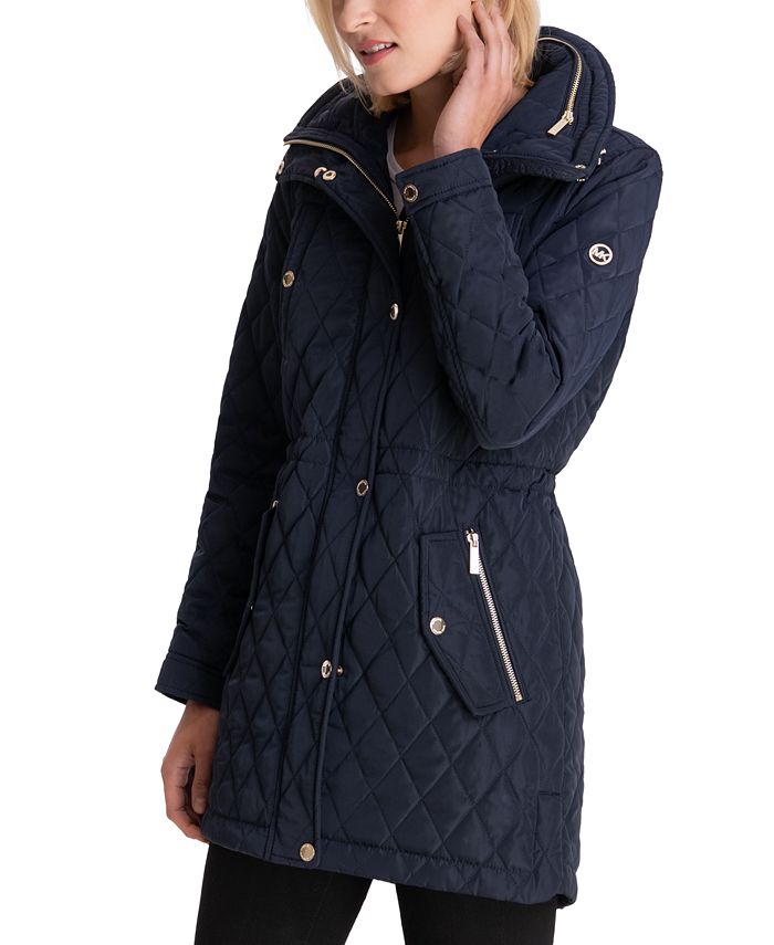 Michael Kors Hooded Anorak Quilted Coat, Created for Macy's & Reviews