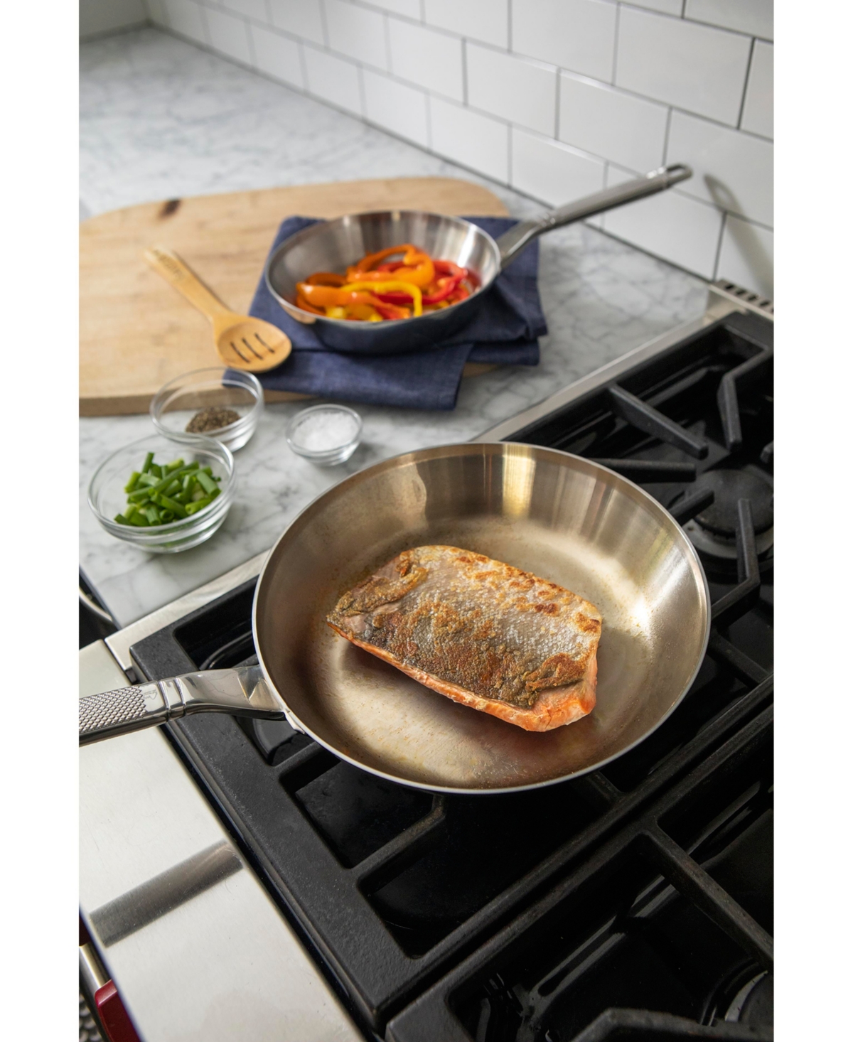 Shop Saveur Selects Voyage Series Tri-ply Stainless Steel 10" Fry Pan In Silver