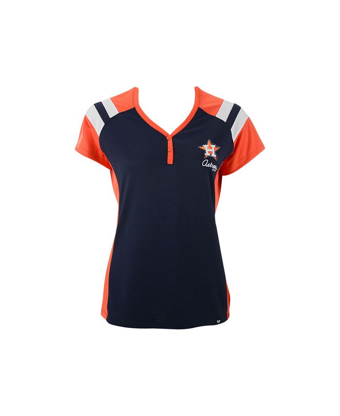 47 Brand Women's Houston Astros Triple Play Henley Shirt - Macy's