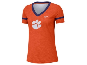 Nike Women's Clemson Tigers Slub V-neck T-Shirt