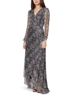 Betsey Johnson Petite Snake-Embossed Maxi Dress - Macy's