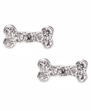 image of Pet Friends Jewelry Pave Bone Stud Earring