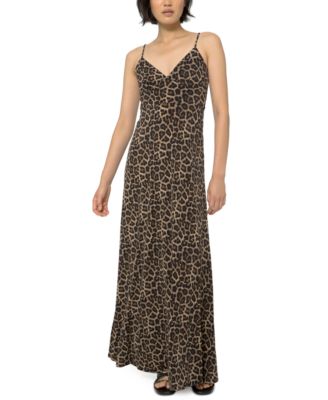 michael kors leopard maxi dress