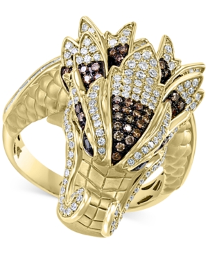 image of Effy Diamond Dragon Statement Ring (3/4 ct. t.w.) in 14k Gold