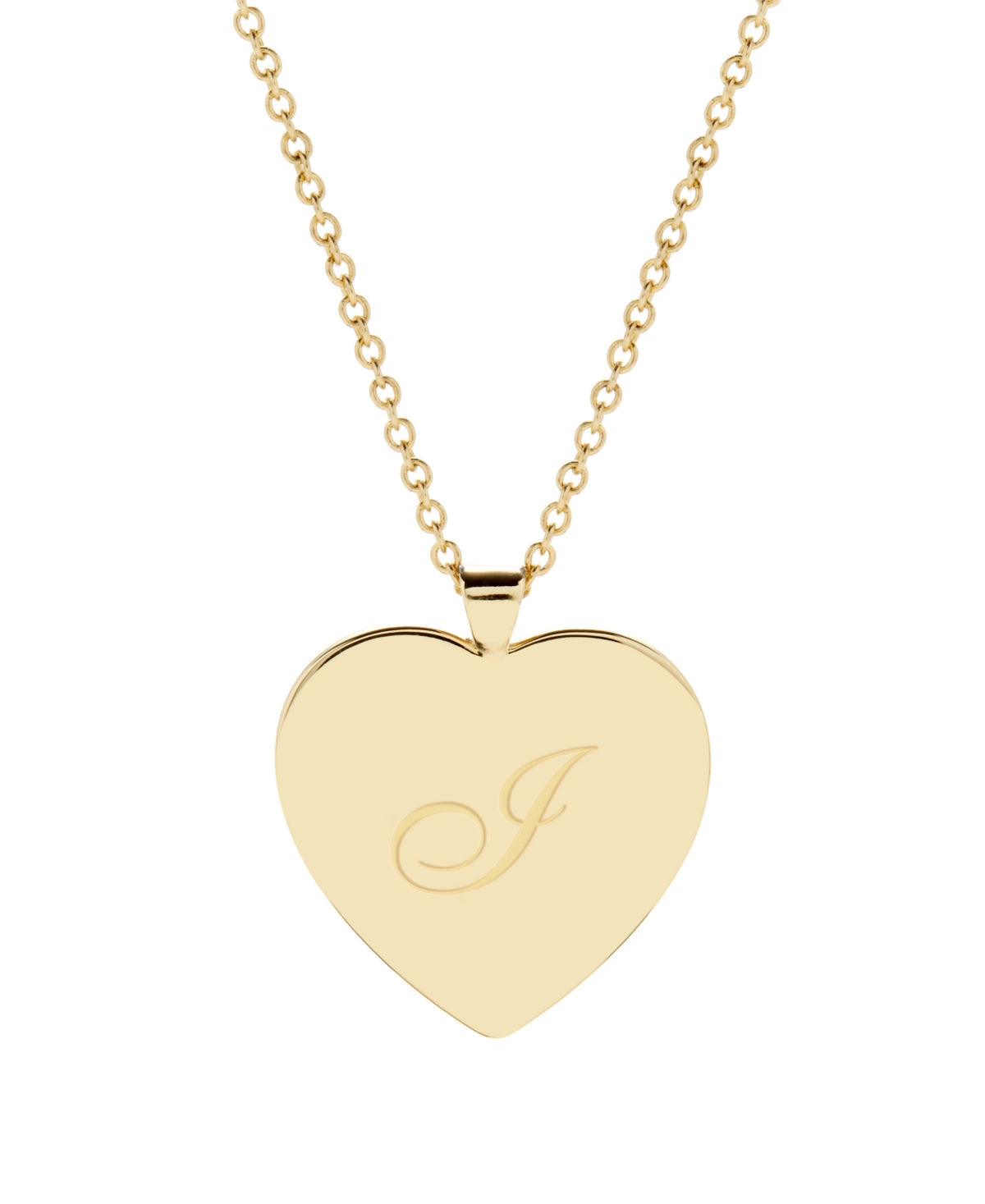 Isabel Initial Heart Gold-Plated Pendant Necklace - Gold - Y