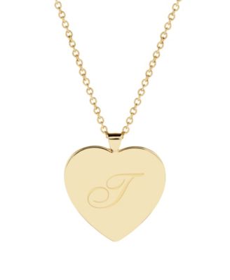 Isabel Initial Heart Gold-Plated Pendant Necklace