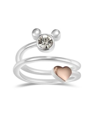 Disney Mickey Mouse Mother-of-Pearl & Crystal Ring 