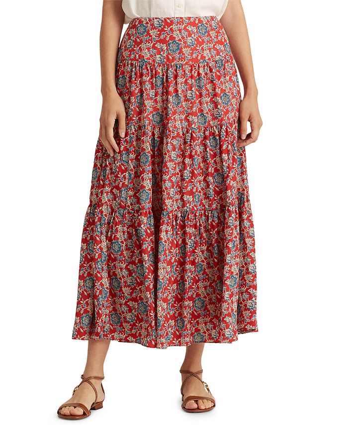 Lauren Ralph Lauren Four Tiered Peasant Skirt - Macy's