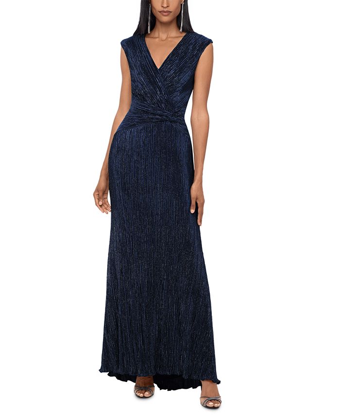 XSCAPE Ruched Glitter Gown & Reviews - Dresses - Women - Macy's
