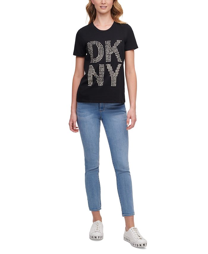 DKNY Embellished Logo T-Shirt - Macy's