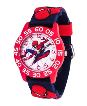Ewatchfactory Kids' Marvel Spider-man Boys' Red Plastic Watch 32mm In Black