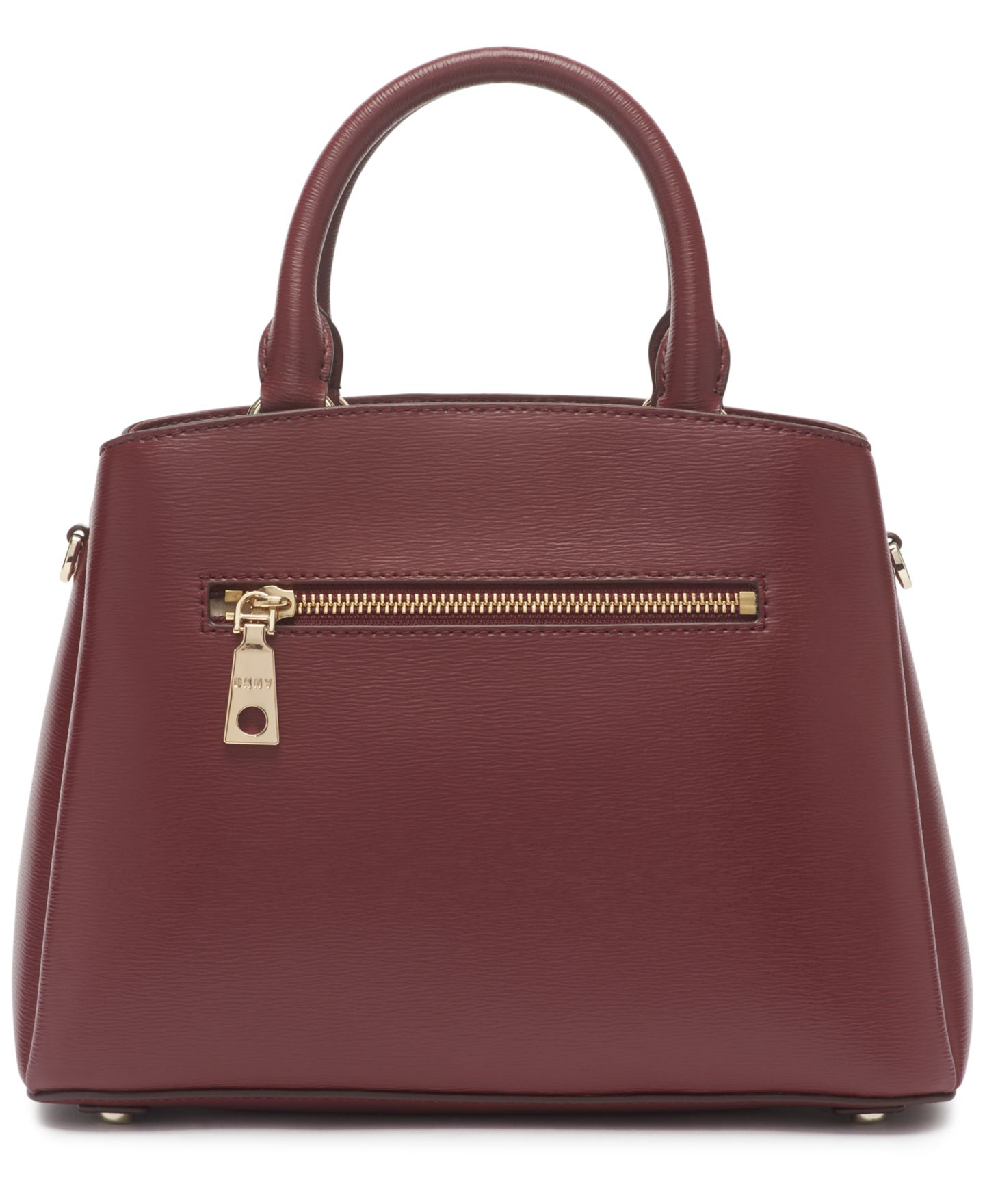 Женская сумка DKNY Paige Medium Satchel With Convertible Strap, цвет: Винный — фото 3
