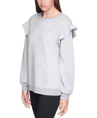 Calvin Klein - Plus Size Ruffle-Sleeve Sweatshirt