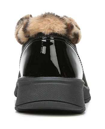 bzees golden fur trim washable slip on sneakers