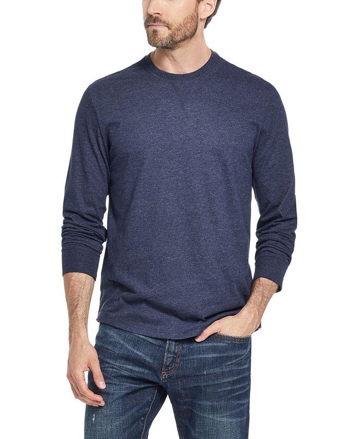 Weatherproof Vintage Men's Long Sleeve Brushed Jersey Crew T-shirt - Macy's