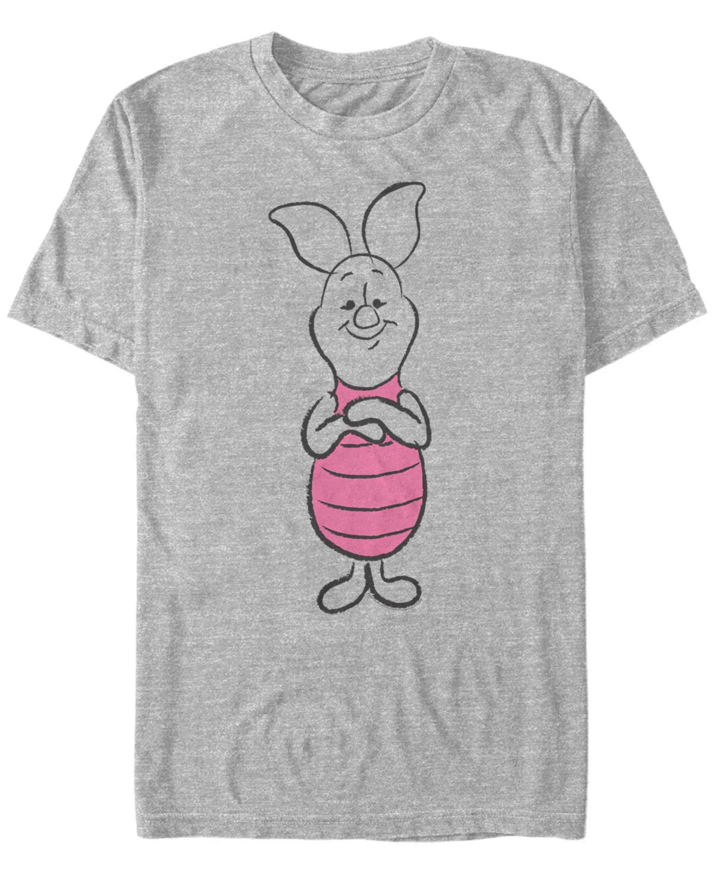 Мужская футболка Fifth Sun Basic Sketch Piglet Short Sleeve, цвет: Меланжевый серый — фото 1