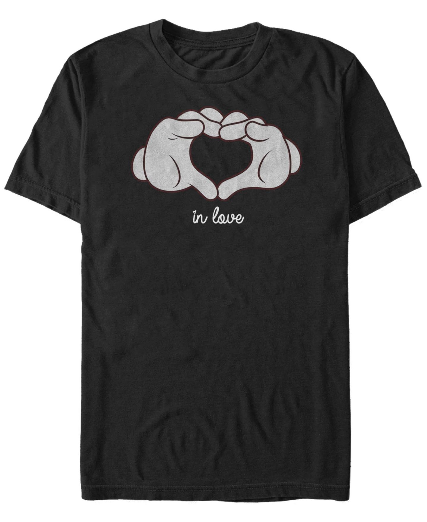 Мужская футболка Fifth Sun Mickey Classic Glove Heart Short Sleeve, цвет: Чёрный — фото 1