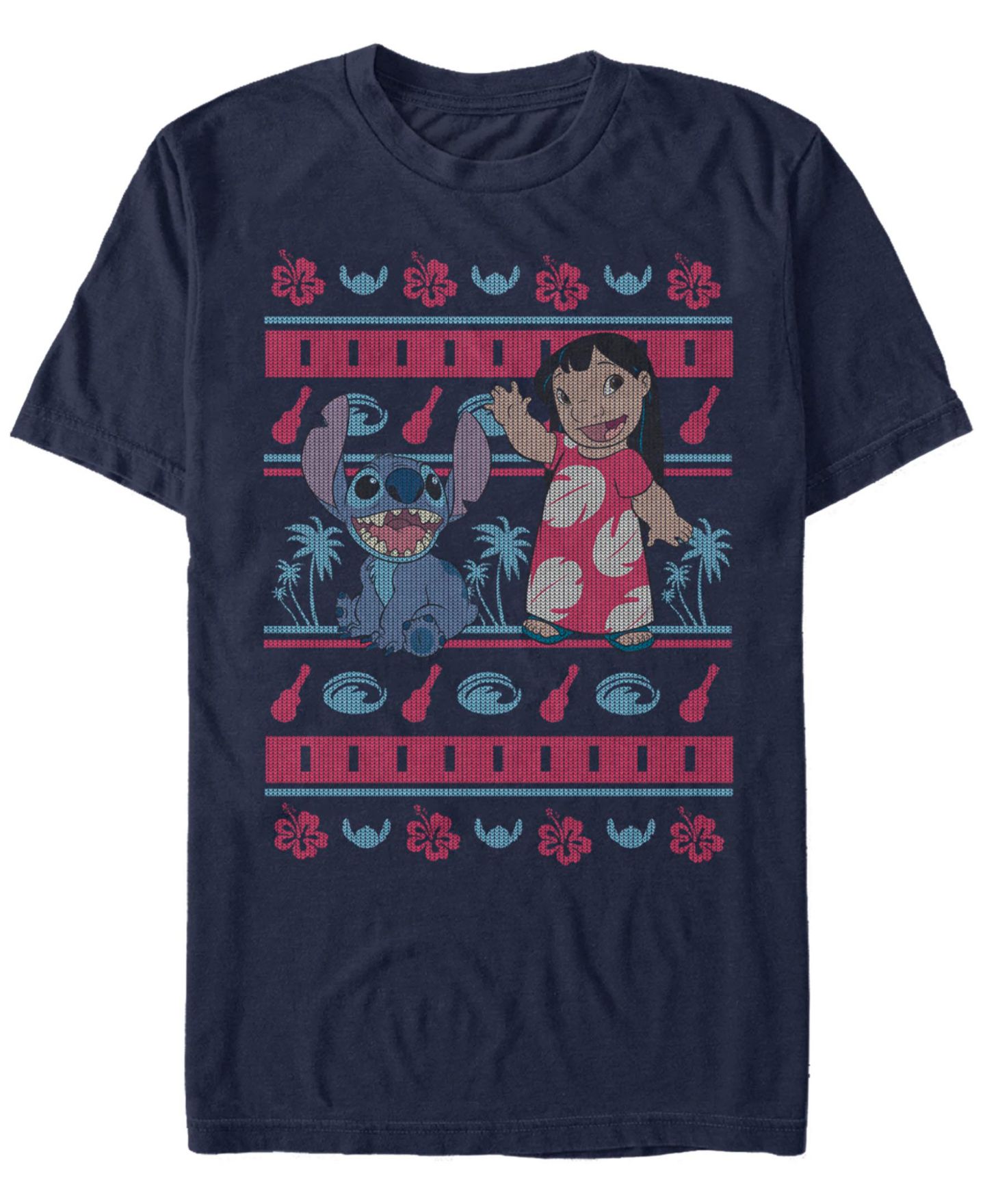 Мужская футболка Fifth Sun Lilo Hawaiian Short Sleeve, цвет: Тёмно-синий — фото 1