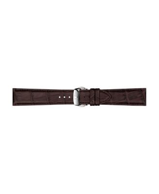 Men's Swiss Gentleman Brown Leather Strap Watch 40mm