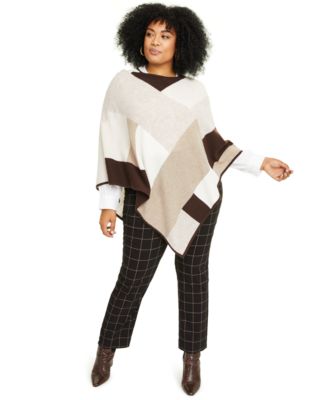 plus size cashmere poncho