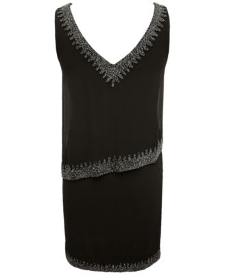 J Kara Asymmetrical Popover Dress Macy's - Main Image