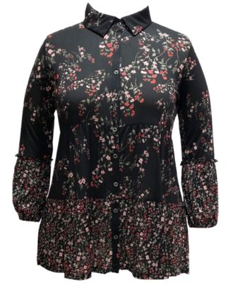 Style & Co Floral-Print Tunic, Created for Macy's & Reviews - Tops ...