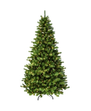 Puleo 7.5" Pre-lit Vermont Spruce Artificial Christmas Tree In Green