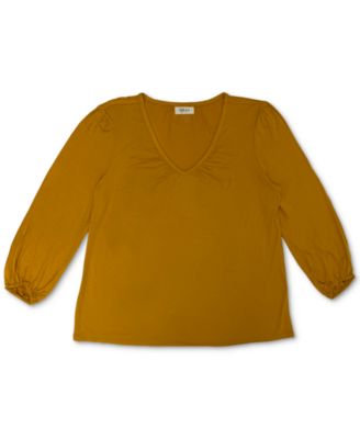 macy's yellow blouses