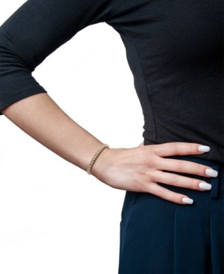 Diamond Row Bolo Bracelet (3/4 ct. t.w.) in Sterling Silver or 14k Gold-Plated Sterling Silver