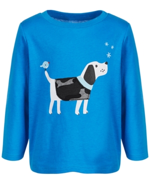 image of First Impressions Baby Boys Long-Sleeve Dog Cotton T-Shirt, Created for Macy-s