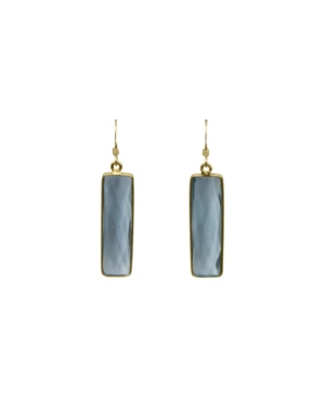 image of Roberta Sher Designs Bar Bezel Set Topaz Earrings with 14K Gold Fill Earwires
