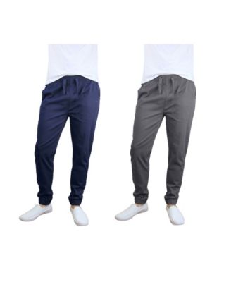 Men's Basic Stretch Twill Joggers, Pack of 2