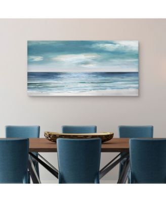Blue Silver Shore by Sally Swatland Canvas Art Print