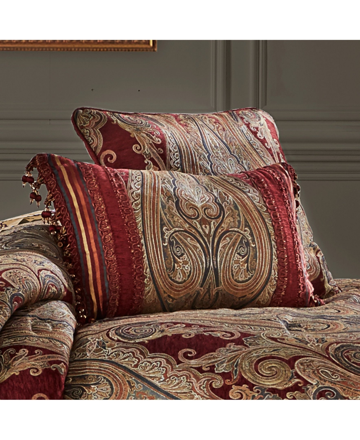 J Queen New York Garnet Boudoir Decorative Pillow, 15" x 23"