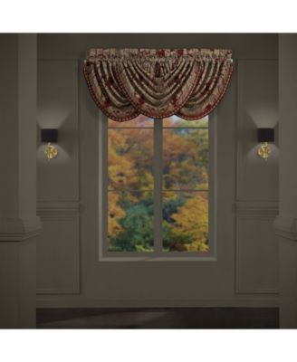 Garnet Waterfall Window Valance, 33" x 49"