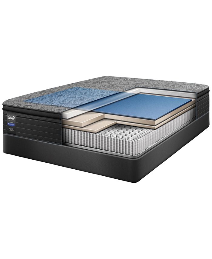 Sealy Premium Posturepedic Beech St 13.5" Plush Euro Pillowtop Mattress Set King Macy's