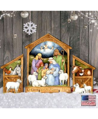 by Susan Winget Holly Family Nativity Outdoor, Wall and Lawn Decor, Set of 3
