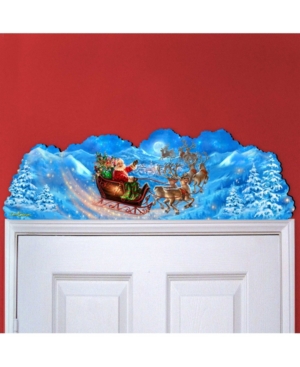 Designocracy by Dona Gelsinger Magic Flight Santa Over The Door Home and Outdoor Decor
