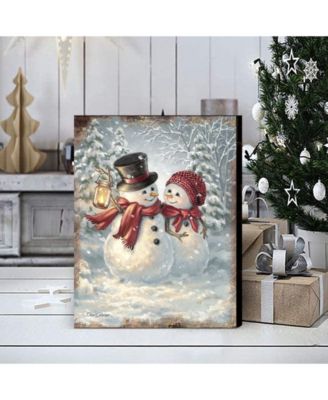 by Dona Gelsinger Snow Much in Love Wooden Block