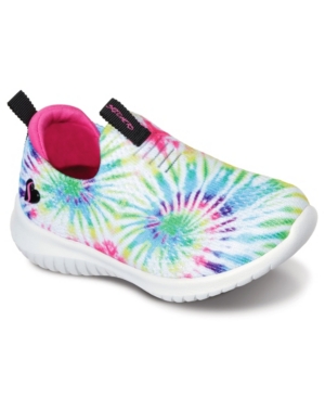 image of Skechers Big Girls Stretch Flex - Groovin Vibes Slip-on Sporty Casual Sneakers from Finish Line