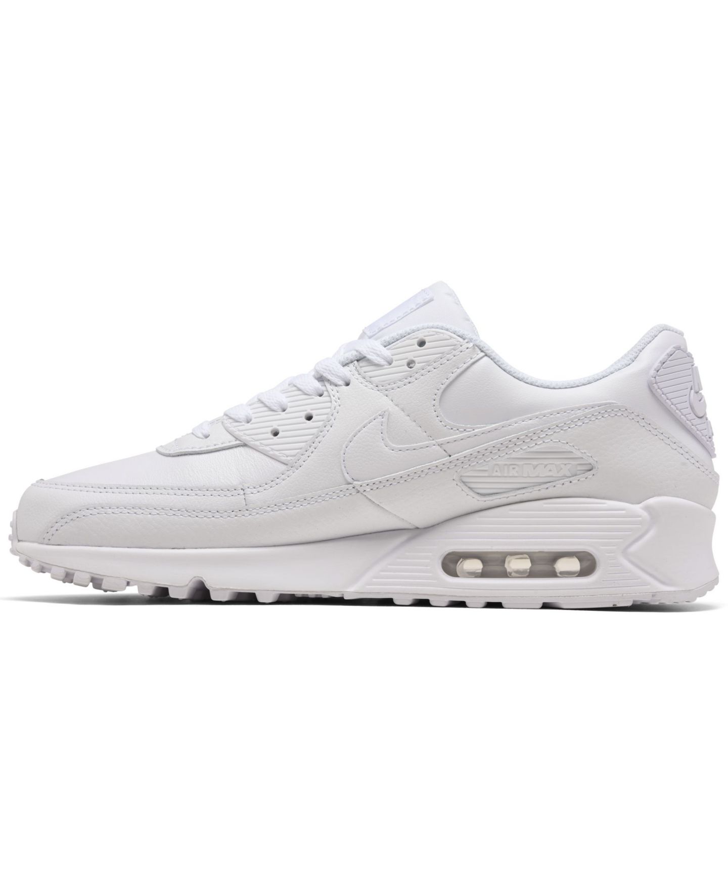 Мужские кроссовки Nike Air Max 90 Leather Casual, цвет: Белый — фото 6