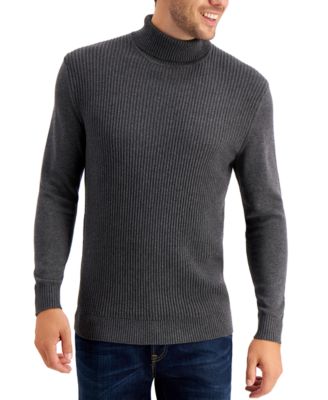 Men's Textured Cotton Turtleneck Sweater, Created for Macy's 